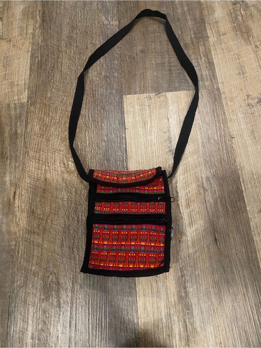 Billabong Red Orange Patterned Shoulder Crossbody Bag